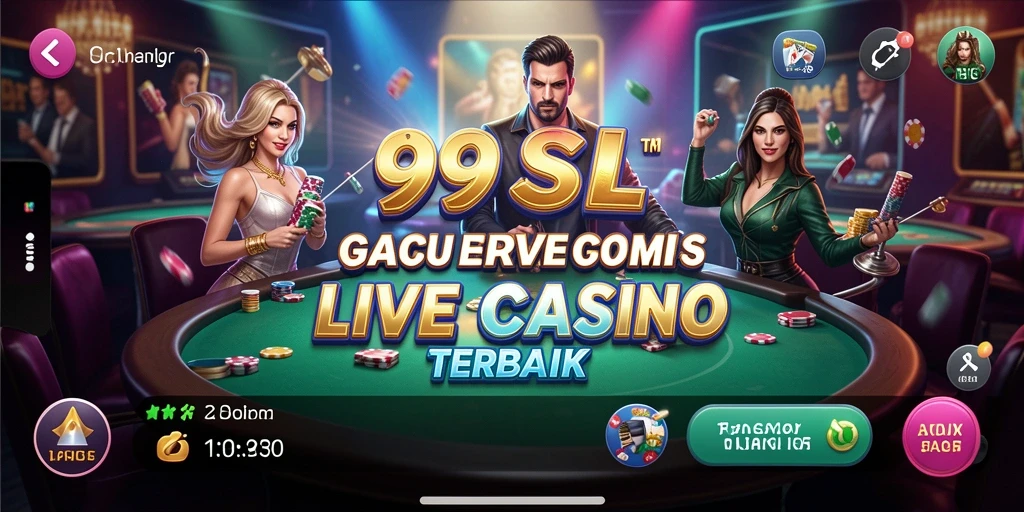 Tampilan gameplay Live Casino yang menarik dan interaktif di 99SL.