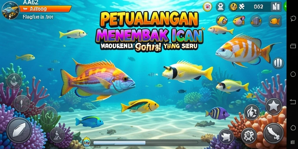 Gameplay seru menembak ikan di lautan.
