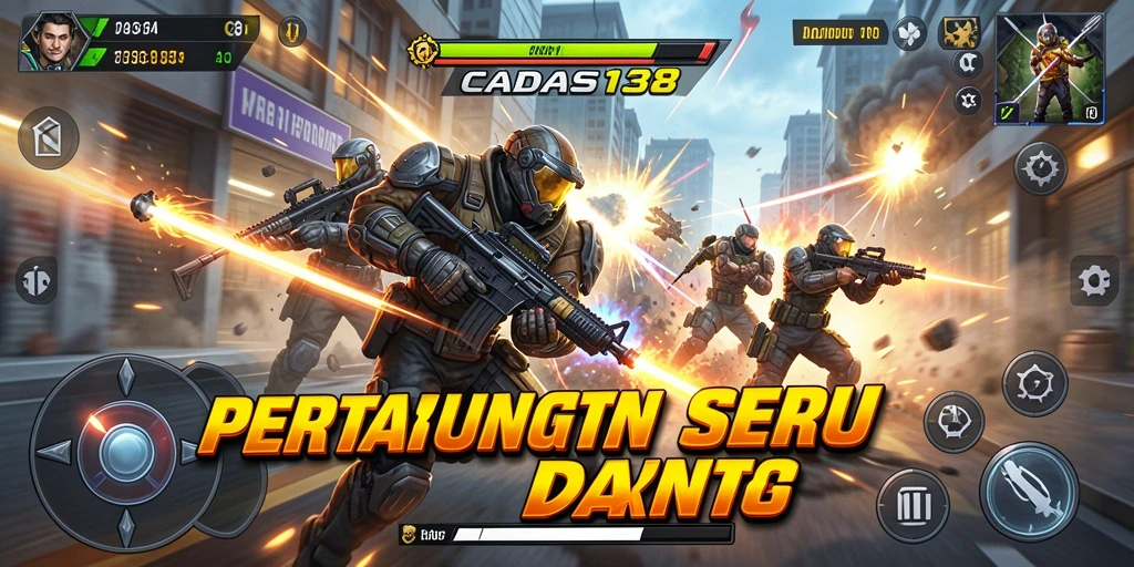 Screenshot mendebarkan dari gameplay aksi di CADAS138.