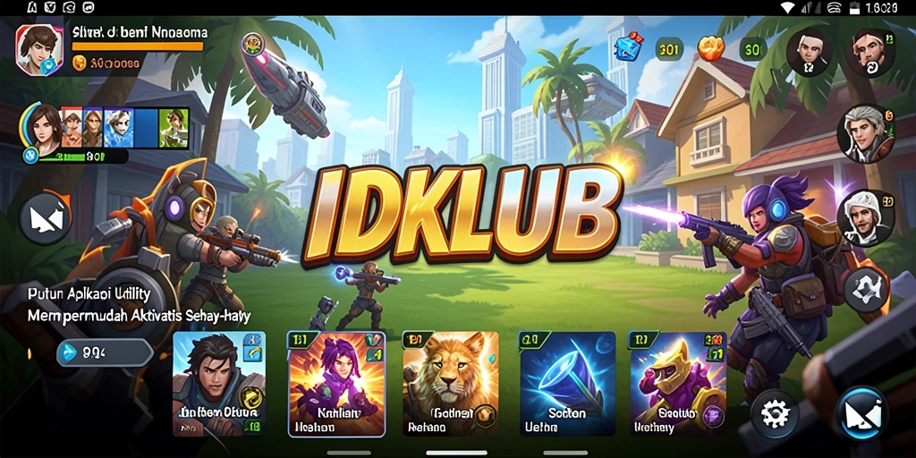 Screenshot utama IDKLUB menampilkan antarmuka pengguna yang intuitif dan fungsional.