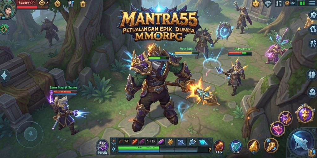 Tampilan menakjubkan dalam gameplay MMORPG MANTRA55.