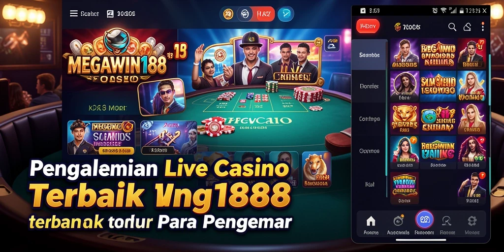 Tampilan gameplay Live Casino yang mengasyikkan dan realistis di MEGAWIN188.