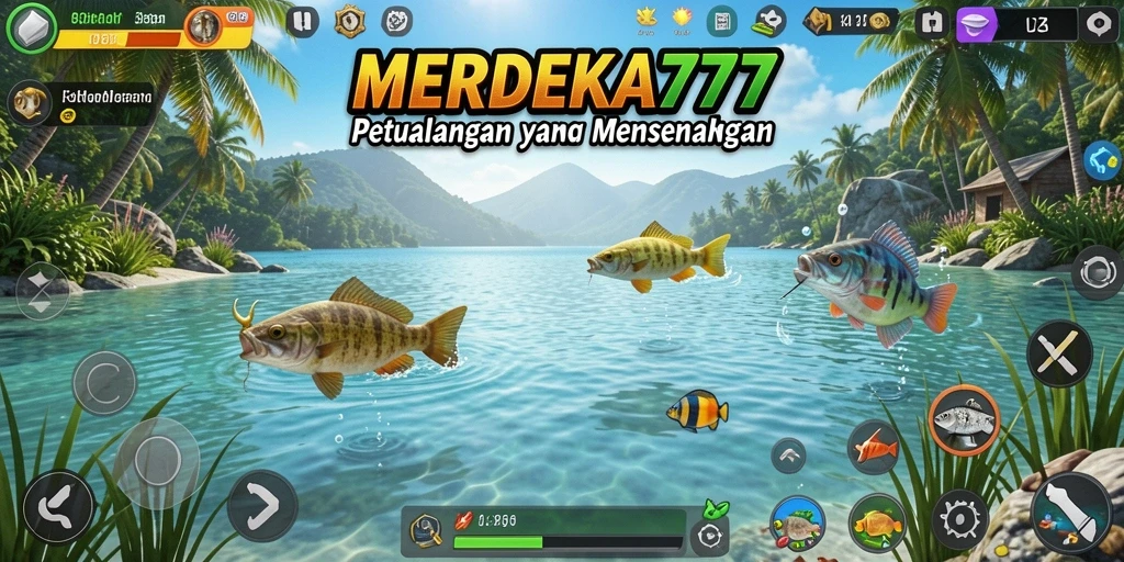 Tampilan gameplay MERDEKA777 dengan pengalaman memancing menarik.