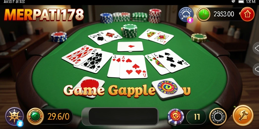 Tampilan gameplay Gaple yang seru dan menantang.