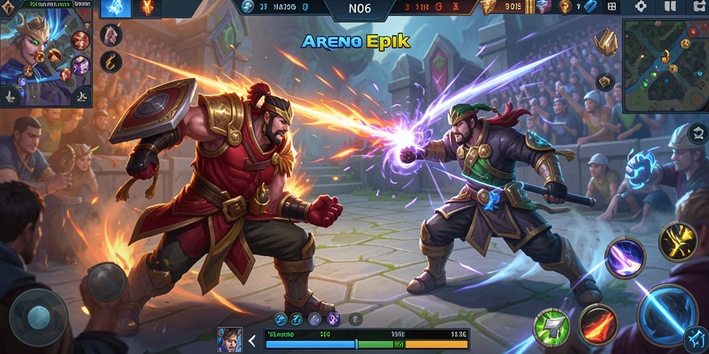 Tampilan gameplay menarik N06 dalam pertempuran MOBA.