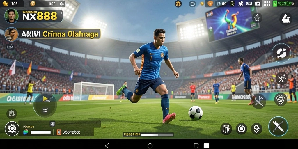 Gamer asyik menikmati gameplay NX888 yang mendebarkan dan penuh aksi.