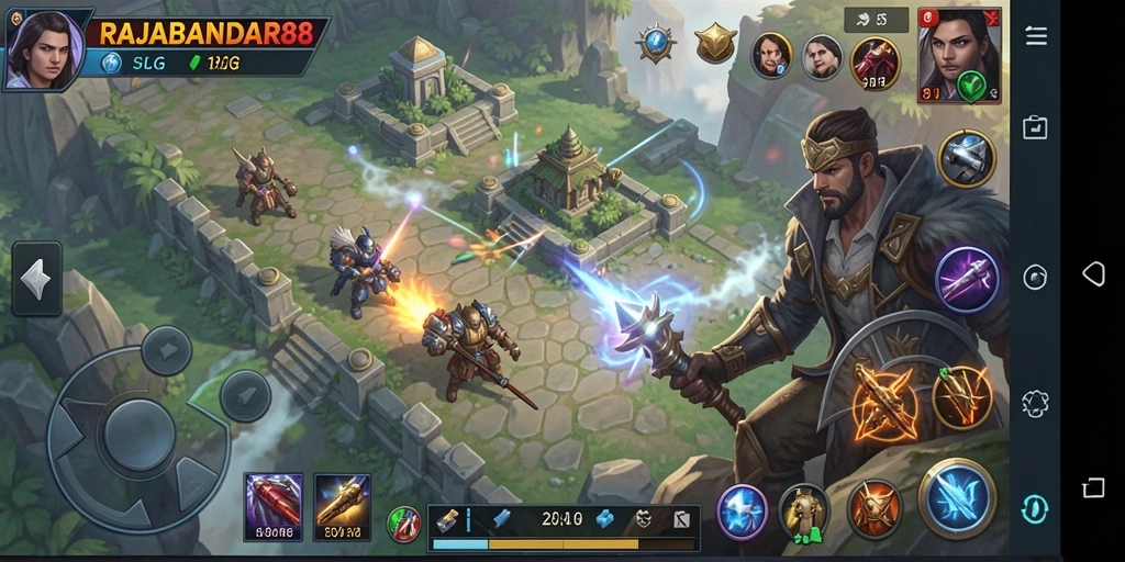 Tampilan gameplay menegangkan di RAJABANDAR88 dengan berbagai strategi.