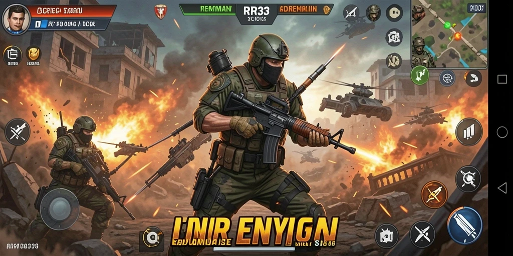 Tampilan gameplay mendebarkan dalam permainan TPS RR33.