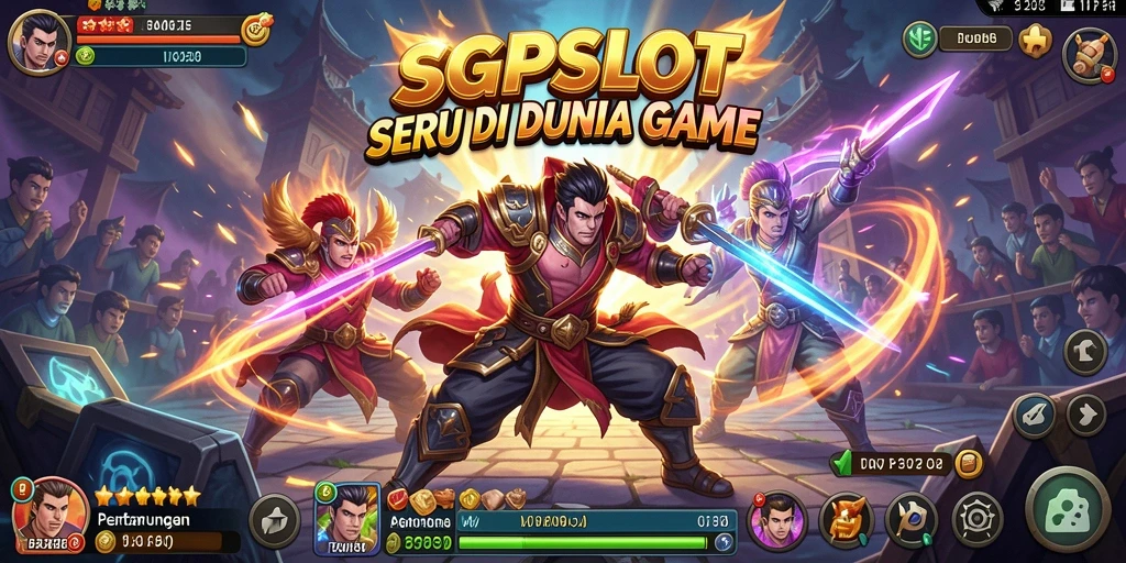 Tangkapan layar SGPSLOT menampilkan aksi pertarungan yang intens dan mendebarkan.