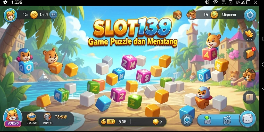 Tampilan gameplay SLOT138 dengan tantangan Puzzle yang berwarna-warni.