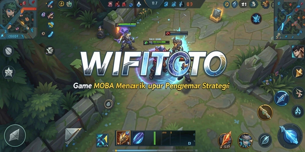 Screenshot gameplay WIFITOTO dengan aksi pertempuran seru di peta MOBA.